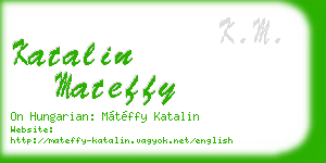 katalin mateffy business card